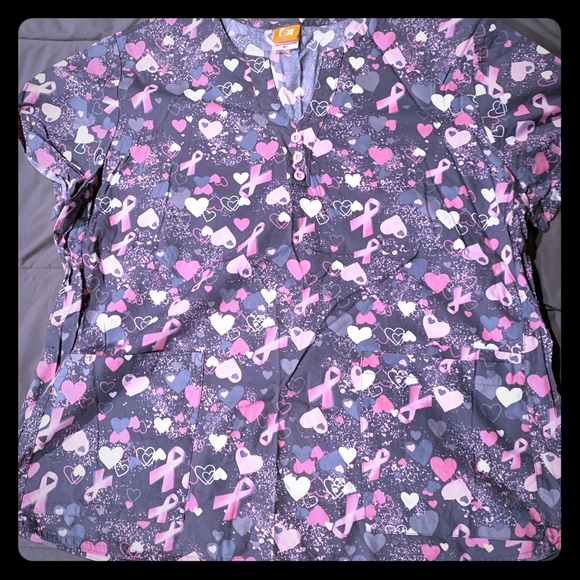 Barco Breast cancer awareness scrub top - Picture 1 of 4